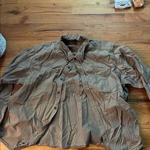 Eddie Bauer Olive Green Relaxed Fit Shirt
